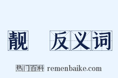 靓糚反义词是什么意思的图片